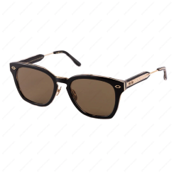 LEISURE SOCIETY Stresa Sun Black Tortoise / 18K Rose Gold (Brown Lenses)