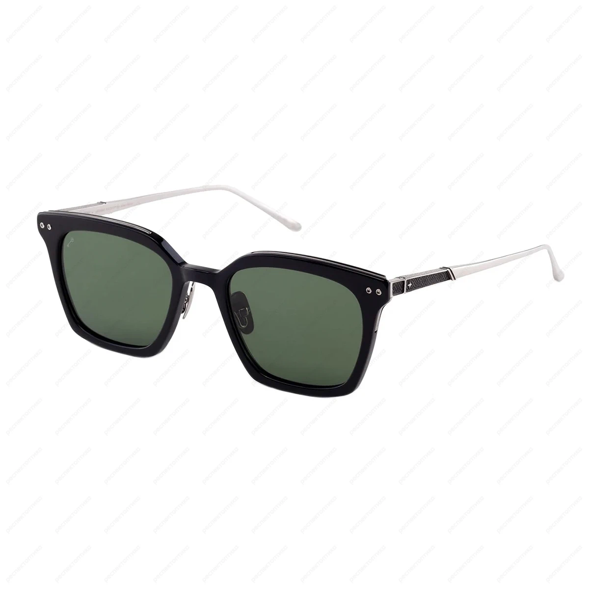 LEISURE SOCIETY Thorsen Sun Black / 12K Silver (Green Lens)