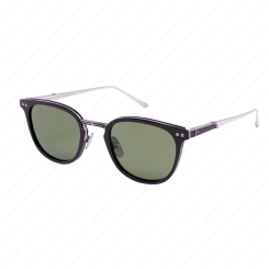 LEISURE SOCIETY Campden Balck / 12K Silver (Green Lens)
