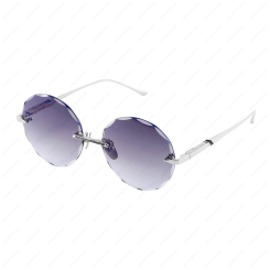 LEISURE SOCIETY Aubrey Sun 12K Silver (Blue Gradient Lens)