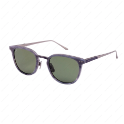 LEISURE SOCIETY Campden Blue Smoke / Antique Silver (Green Lens)