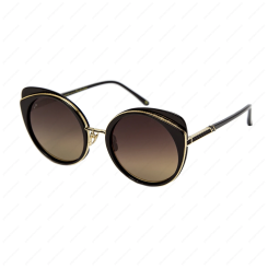 LEISURE SOCIETY Sonora Black / 18K Gold (Brown Gradient Lens)