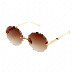 LEISURE SOCIETY Aubrey Sun 18K Gold (Brown Gradient Lens)