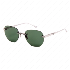 LEISURE SOCIETY Severine Sun 12K Silver (Green Lens)