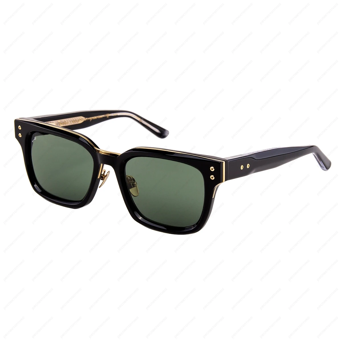 LEISURE SOCIETY Merano Sun Black / 18K Gold (Green Lens)