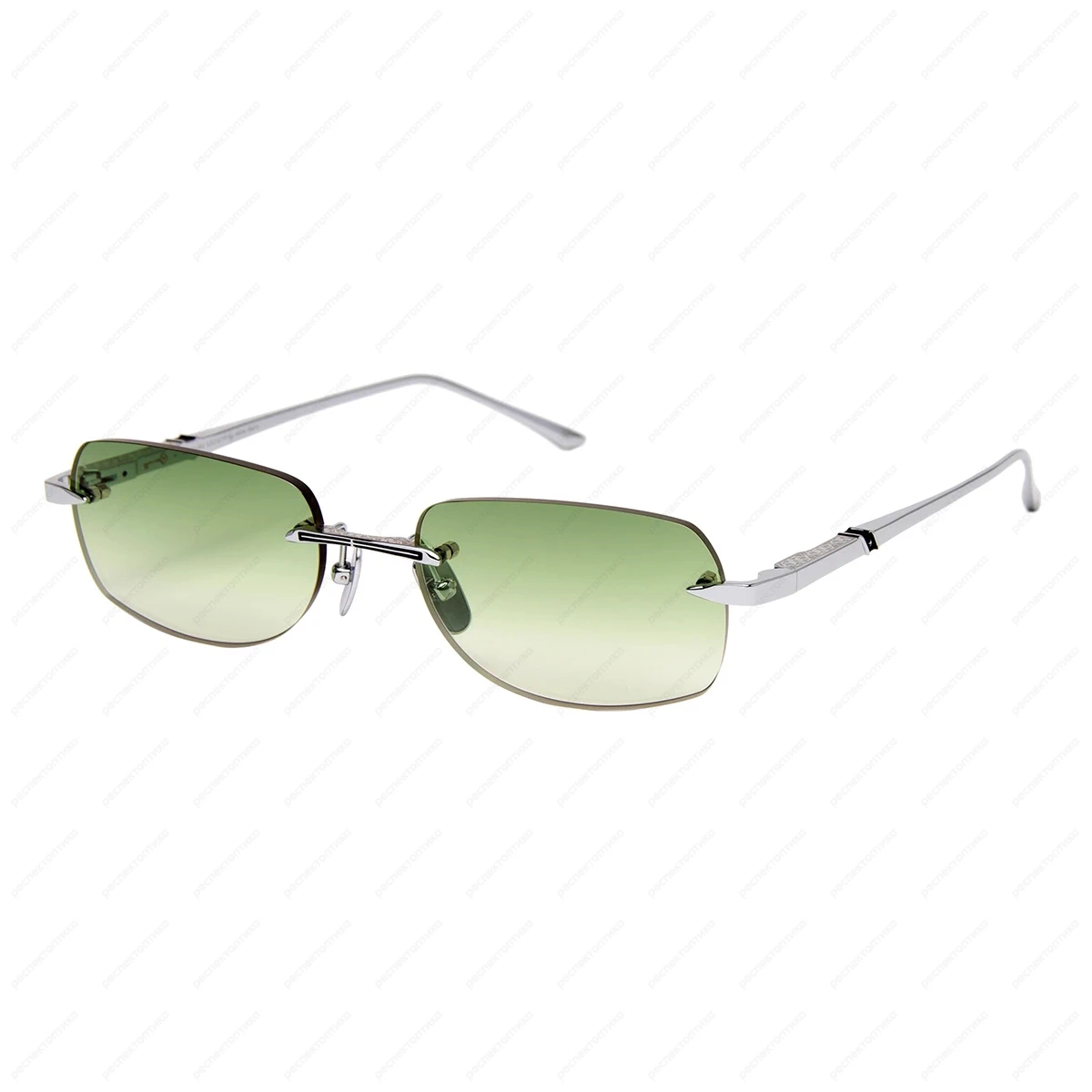 LEISURE SOCIETY Meursault 12K White Gold (Green Gradient Lens)
